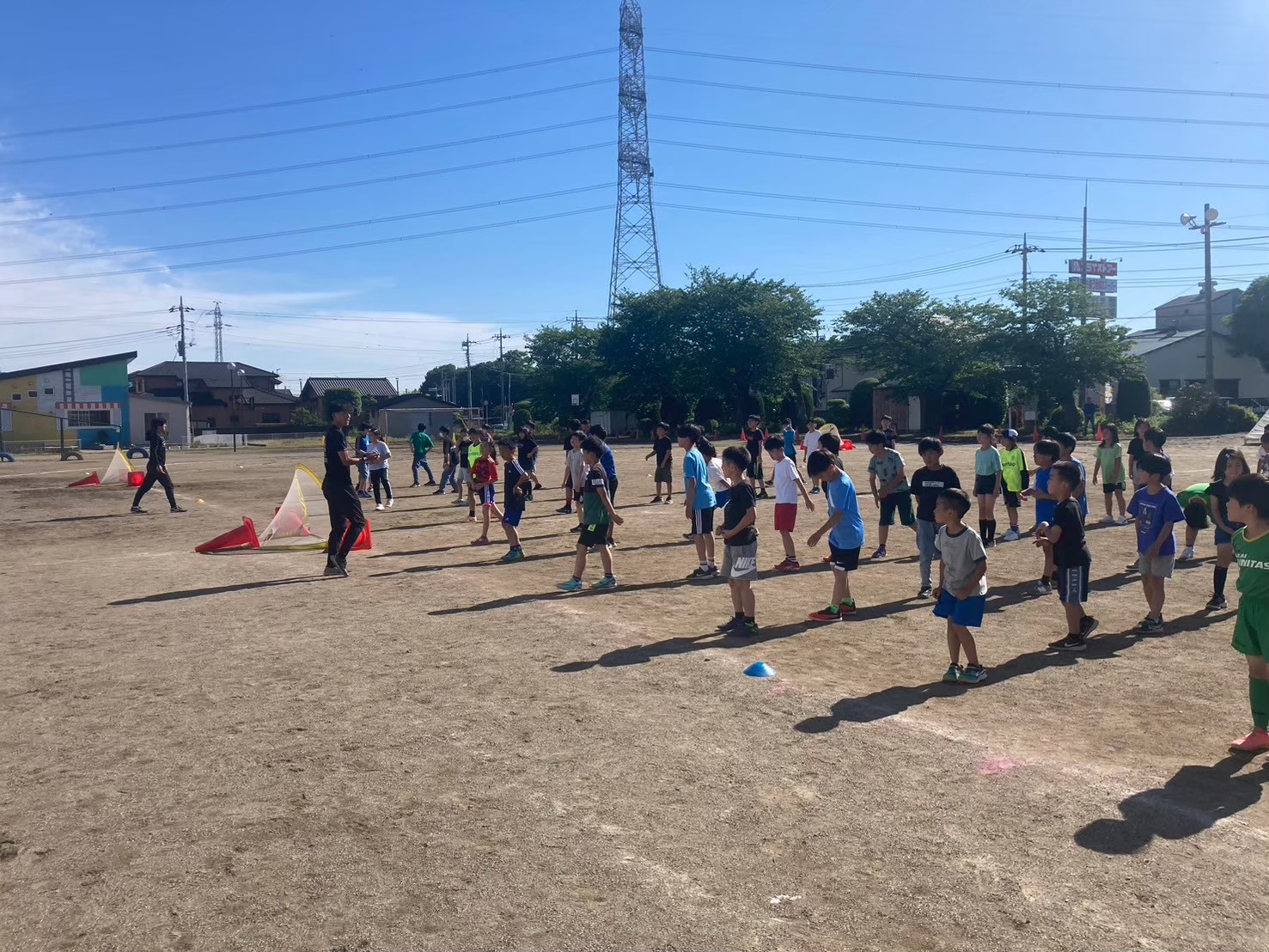 境町サッカー教室の様子